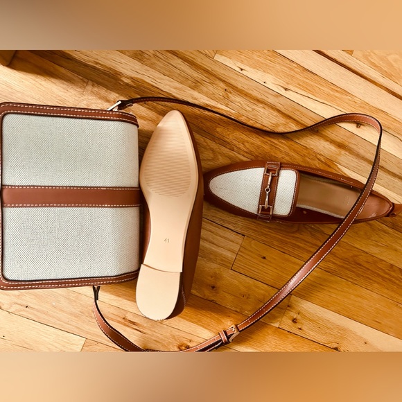 Brand new matching shoes and shoulder bag from H&M. size 10/41, cream/tan color. - Picture 2 of 4